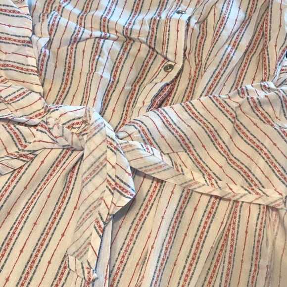 🎉Last One! Off White Front Tie Midi Dress! - Picture 4 of 5